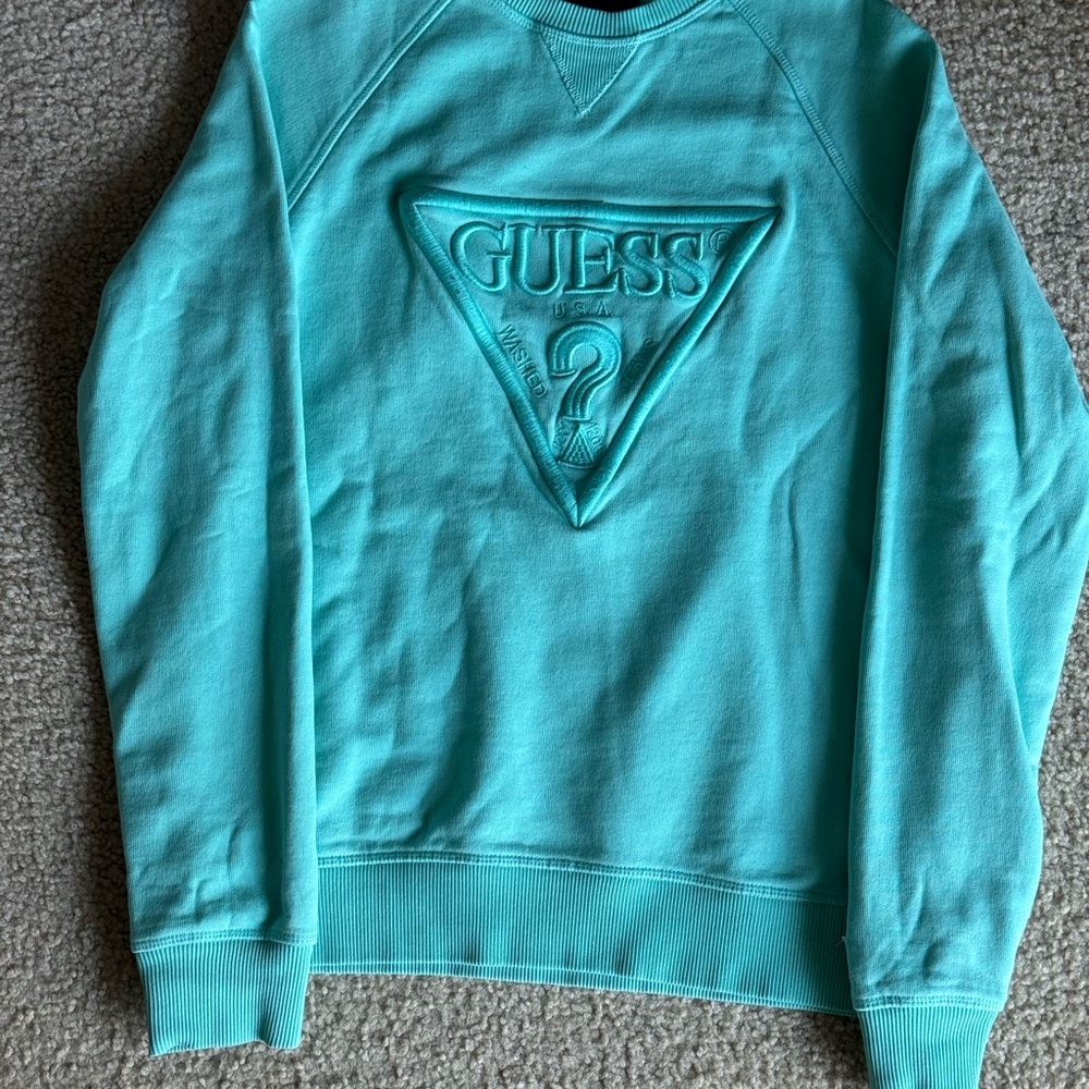 Guess Aqua Logo Sweatshirt